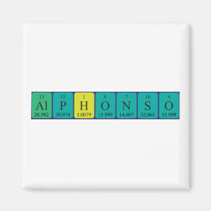 Periodieke alfonso naam magnet magneet