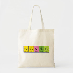 Periodieke Berangere Naam canvas tas