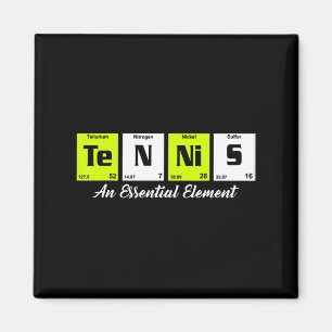 Periodieke cadeau van Fun Tennis Player voor manne Magneet