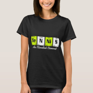Periodieke cadeau van Fun Tennis Player voor manne T-shirt