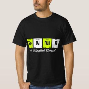 Periodieke cadeau van Fun Tennis Player voor manne T-shirt