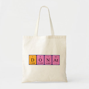 Periodieke canvas tas van de Naam van het donattaf