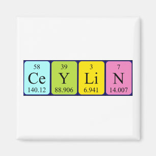 Periodieke Ceylin-naam magnet Magneet