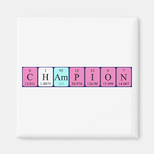 Periodieke Champion-tabelnaam magnet Magneet