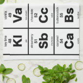 Periodieke Dessertelijst Theedoek (Gevouwen)