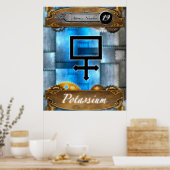 Periodieke Element Kalium atoom#19 Poster (Keuken)