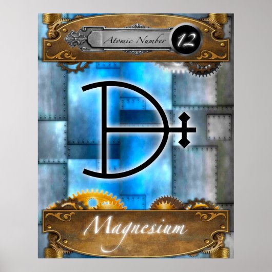 Periodieke Element Magnesium Atomic #12 Poster (Voorkant)