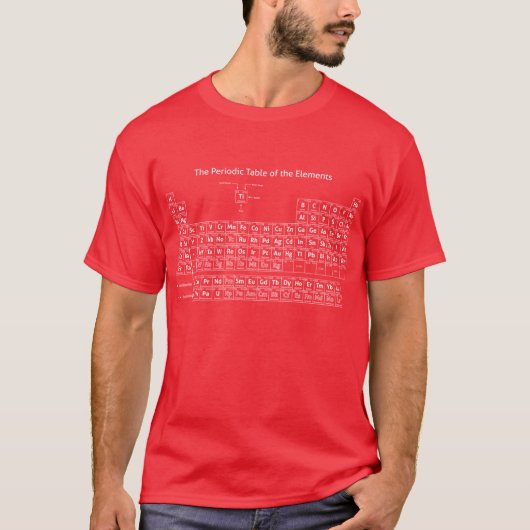 Periodieke Lijst van de Elementen - Wit T-shirt (Voorkant)