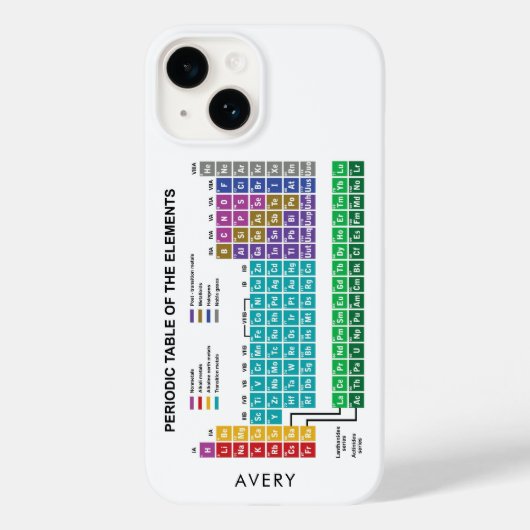 Periodieke Lijst van Elementen Chemie Case-Mate iPhone Case (Achterkant)