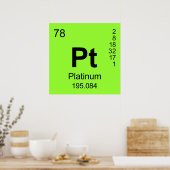 Periodieke Lijst van Elementen (Platinum) Poster (Keuken)
