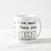 Periodieke mok van de Lunetta naam (Voorkant rechts)