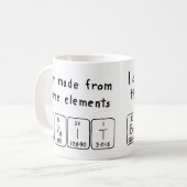 Periodieke mok van de Naam van de geboorte (Voorkant links)