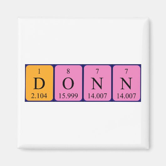 Periodieke naam magneet doneren (Voorkant)