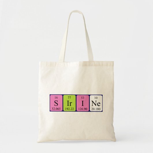 periodieke Sirine-naamgeving canvas tas (Voorkant)