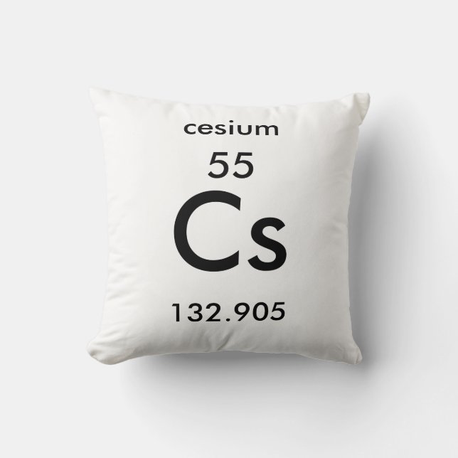 Periodieke tabel 55 Cesium Pillow Kussen (Voorkant)