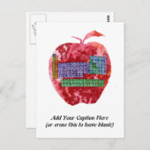Periodieke Tabel Apple met  tekst Briefkaart (Voorkant / Achterkant)
