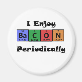 Periodieke Tabel Bacon Science Chemistry Funny Magneet