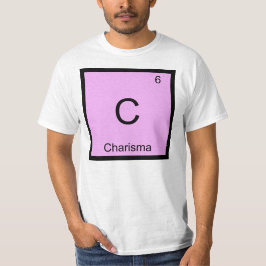Periodieke tabel Charisma Name Chemistry Element T-shirt (Voorkant)