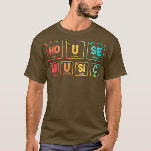 periodieke tabel Chemische elementen House Mus T-shirt