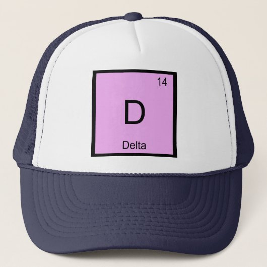 Periodieke tabel Delta Name Chemistry Element Trucker Pet (Voorkant)