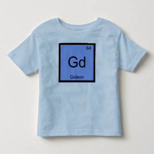 Periodieke tabel Gideon Name Chemistry Element Kinder Shirts