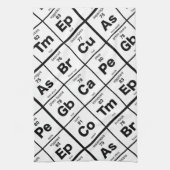Periodieke tabel groenten theedoek (Verticaal)