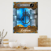 Periodieke tabel Lithium atoomnummer #3 Poster (Keuken)