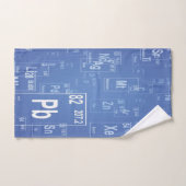 Periodieke tabel met blauwe elementen bad handdoek (Handdoek)