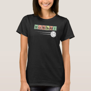 Periodieke tabel met elementen Handbalspelerssport T-shirt