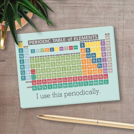 Periodieke tabel met elementen post-it® notes