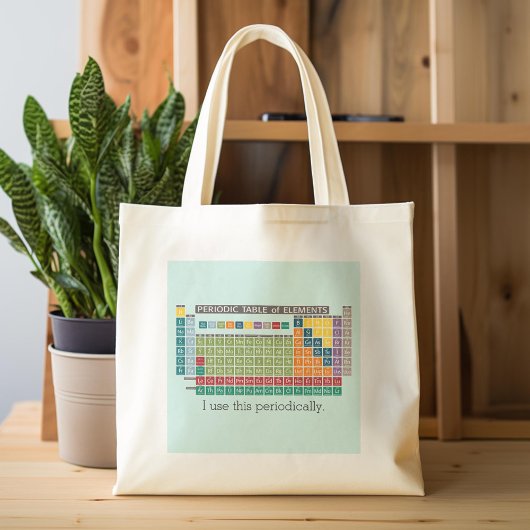 Periodieke tabel met elementen tote bag