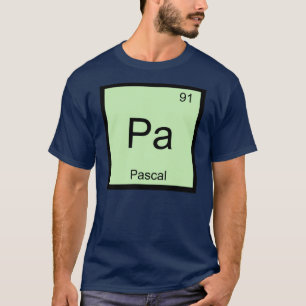 Periodieke tabel Pascal Name Chemistry Element T-shirt