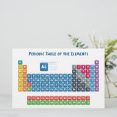 Periodieke tabel van de elementen 2 briefpapier (Staand voorkant)