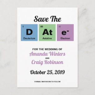 Periodieke tabel van de elementen aankondigingskaart