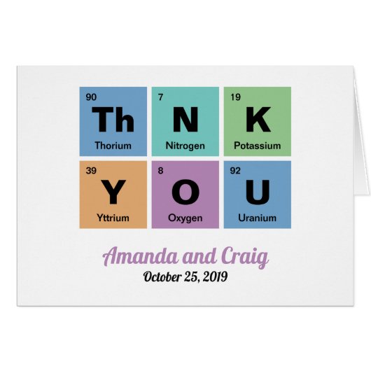 Periodieke tabel van de elementen bruiloft (Voorkant Horizontaal)