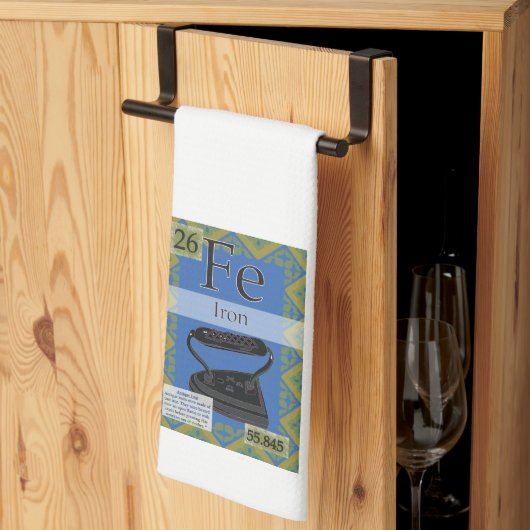 Periodieke tabel van de elementen (ijzer, Fe) Theedoek (Derde Gevouwen)