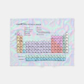 Periodieke tabel van de elementen, pasteliriscent fleece deken (Voorkant (Horizontaal))