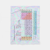 Periodieke tabel van de elementen, pasteliriscent fleece deken (Voorkant)