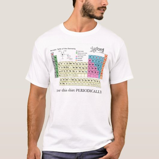 Periodieke tabel van de elementen t-shirt (Voorkant)
