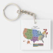 Periodieke Tabel van de Verenigde Staten van Ameri Sleutelhanger (Voorkant)