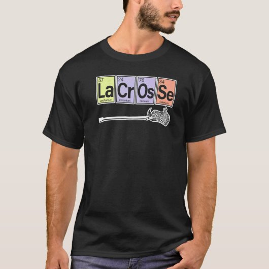 Periodieke tabel van elementen Lacrosse Player Spo T-shirt (Voorkant)