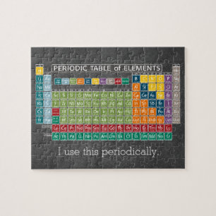 Periodieke tabel van het alkbord van elementen legpuzzel