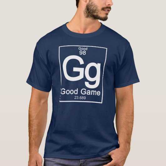 Periodieke tabel voor element goed spel t-shirt (Voorkant)