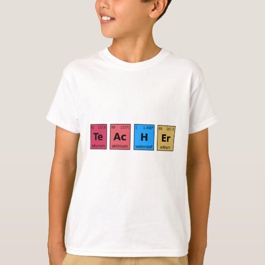 Periodieke tabel voor leraren t-shirt (Voorkant)