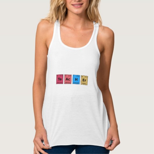 Periodieke tabel voor leraren tanktop (Voorkant)