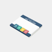 Periodieke Tabelelementen Spellingleraar Post-it® Notes (Schuin)