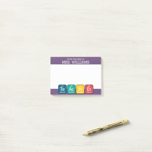 Periodieke Tabelelementen Spellingleraar Post-it® Notes (Op bureau)