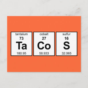 Periodieke TaCoS-tabel Briefkaart