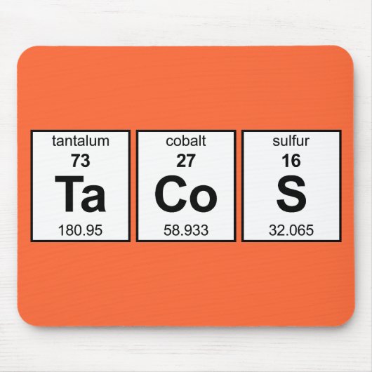Periodieke TaCoS-tabel Muismat (Voorkant)