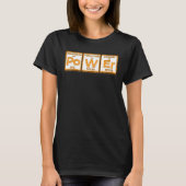 Periodieke tafel power fitness elementen houdt van t-shirt (Voorkant)